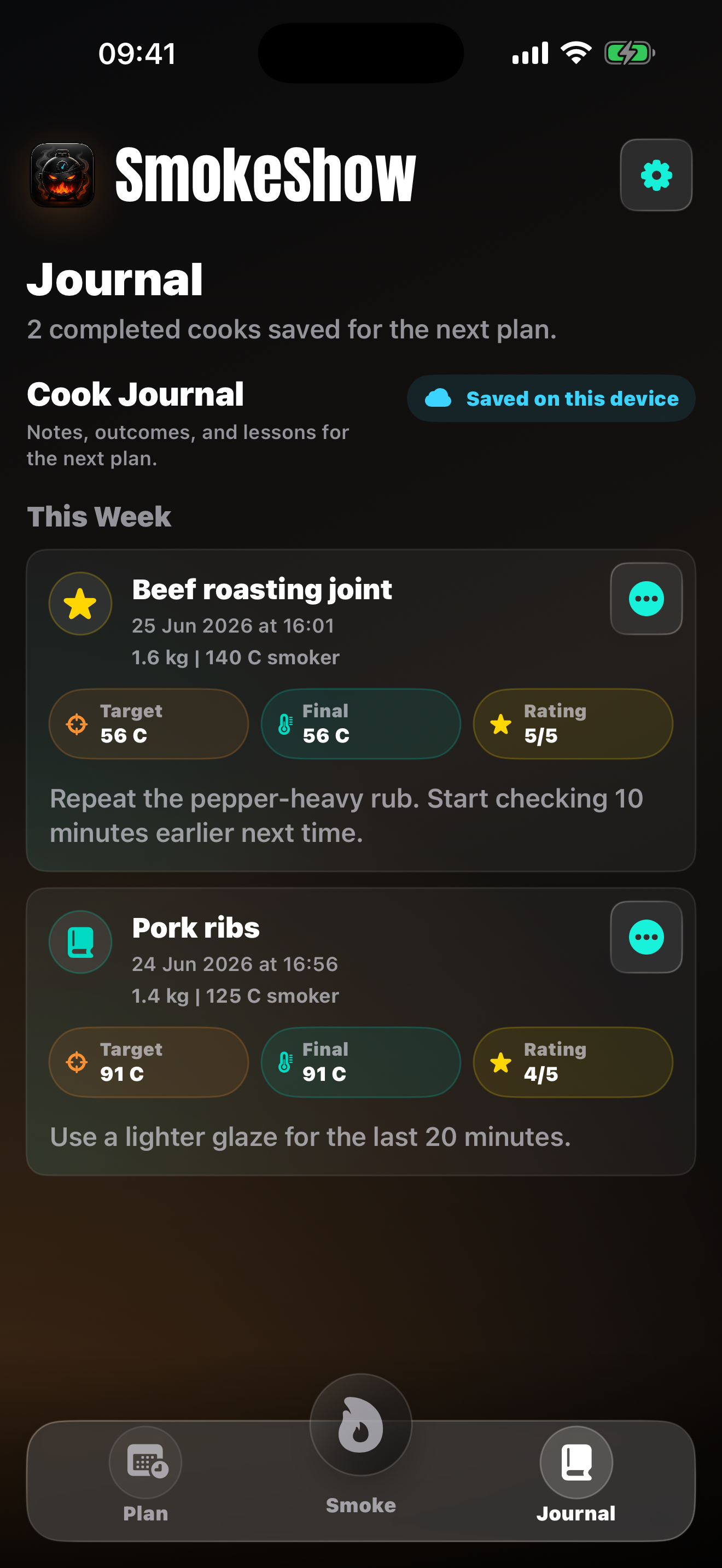 Journal screenshot preview